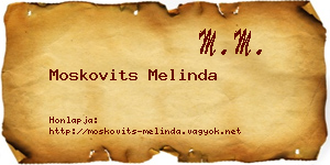 Moskovits Melinda névjegykártya