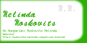 melinda moskovits business card